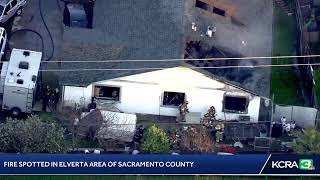 LiveCopter 3 spotted a house fire in the Elverta area of Sacramento County