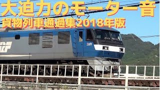 JR貨物　大迫力のモーター音 高速貨物列車16本 2018年版