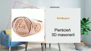 Wszechwidzące Oko Opatrzności,Pierścień 3D masonerii,10-karatowe/14-karatowe/18-karatowe złoto