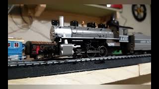 bachmann yard master(with my new layout and battery train)