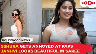 Sshura Khan gets angry on paps | Janhvi Kapoor spotted in a beautiful white saree