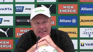 WSG Tirol-Trainer Thomas Silberberger - die Pressekonferenz nach dem Unentschieden bei Rapid Wien