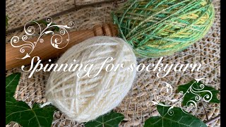 Spinning for sockyarn #socktober #spinning #sockyarn #makingyarn #handspinning #majacraft #pioneer