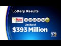 winning numbers from $393 million mega million jackpot