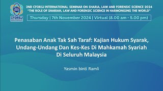 CFORSJ i  CONF 2024: YASMIN BINTI RAMLI (SHARIAH - BAHASA MELAYU)