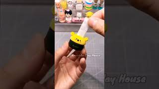 DIY How to make polymer clay miniature house, anime doll  | Village House Amazing Art colour