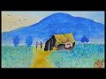 Timelapse - real village hut Art with watercolours - ComeTube children special