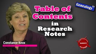 Add a Table of Contents to your Research Notes using MS Word