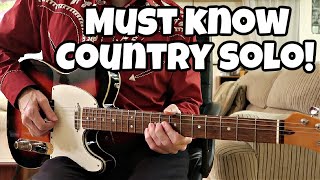 Mama Tried - Merle Haggard - Intro \u0026 Solo - Easy Country Guitar lesson w/TABS