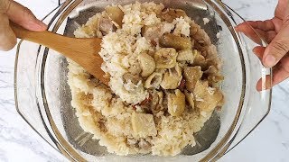 【1mintips】小小火，蓄熱強。康寧鍋燜出來的麻油雞飯，軟嫩適中，美味第一名！一鍋到底麻油雞飯，煮一鍋，全家人都說讚！！