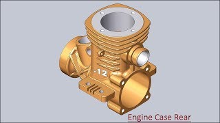 Engine Case Rear (Solid Edge Tutorial)