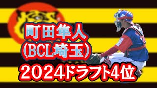 【㊗️阪神タイガース4位指名㊗️2024ドラフト】町田隼乙（BC埼玉）強肩強打の捕手！