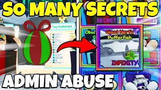 I HATCHED SO MANY ADMIN ABUSE SECRETS IN BUBBLE GUM SIMULATOR INFINITY! | BGSI