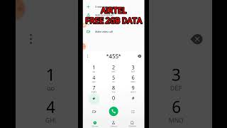 Airtel free 2GB data new code 2023 | Airtel free data 2023 | Airtel free internet #shorts