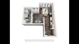 B4-A Floor Plan - Unit 1004