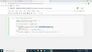 python-how to build a weight converter in python ? Easy-Teach