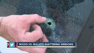 Rocks vs bullets: A look at window damage