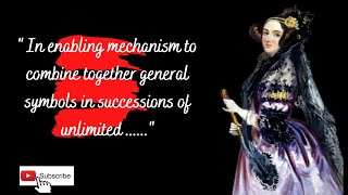 Ada Lovelace  Inspirational Quotes First Computer Programmer