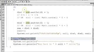 Java: Random numbers and do while loop