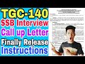 Indian Army TGC-140 SSB interview call up Letter, SSB interview Call up Letter Finally Released 2024