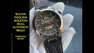 Bulova Maquina Skeleton Skull Automatic 98A237 Watch | Review Valjoux Relogios