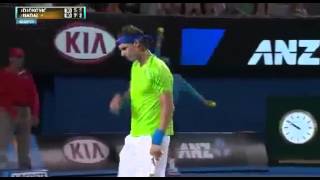 Rafael Nadal is not fair play - Shameful challenge - Australian Open 2012 Nadal - Djokovic