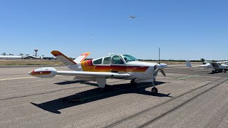 1954 Beechcraft Bonanza E35 V tail with io470 n takeoff