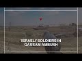 Qassam lays ambush on Israeli Occupation vehicles east of Khan Younis