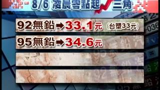 20120805 公視晚間新聞 汽柴油再漲價 明起各調漲0 3元