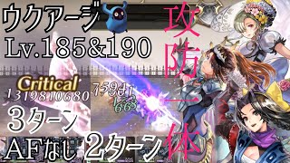 【アナザーエデン】超絶火力×絶対防御で無双せよ！ウクアージ Lv.185\u0026190 AFなし3ターン/2ターン討伐【アナデン/Another Eden】