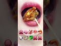 asmr spicy emoji food eating sounds sped up