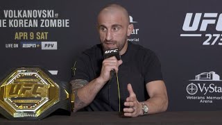 Alexander Volkanovski Knows He's 'Levels Above' The Korean Zombie | UFC 273