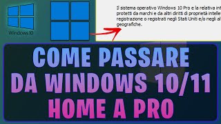 Come passare da Windows 11 Home a Pro