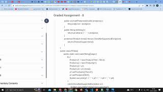 java week 8 practice and graded assignment