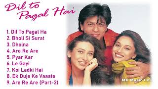 Dil To Pagal Hai Movie All Songs Shahrukh Khan & Madhuri Dixit & Karishma Kapoor MK Music Company