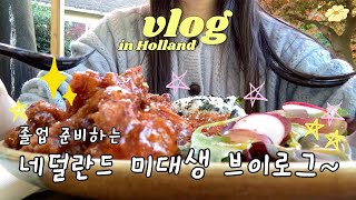 vlog | Study in Holland | Art school Graduation semester | 3 weeks left until graduation