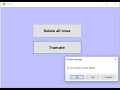 VB.net: Delete all rows and truncate table in database