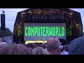 kraftwerk intro numbers computer world. bluedot festival jodrell bank