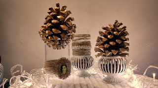 Pine cones turned into delicate home decor piece | #naturelovers#homemade