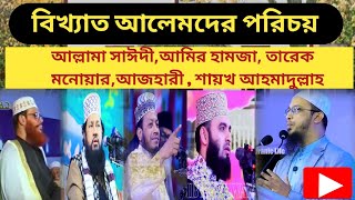 বাংলাদেশের বিখ্যাত আলেমদের পরিচয় ও বাড়ি /  saydee, amir hamja,tarek monower ,ajhari,mamunul haque,