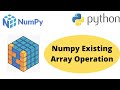 Numpy Existing array operation | Numpy Array Operation | Python Numpy Tutorial