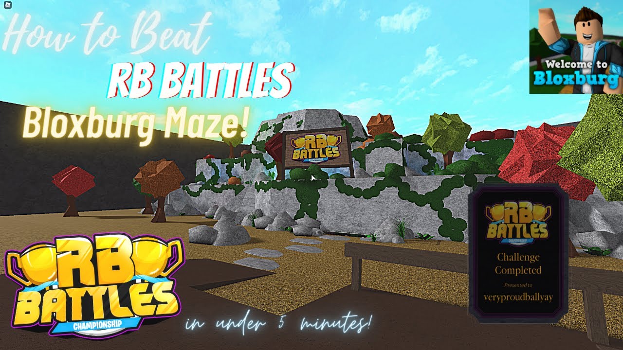 How To BEAT The RB Battles Bloxburg Maze! - YouTube