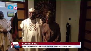 Courtesy Visit: Atiku Abubakar Visits Olusegun Obasanjo In Abeokuta, Ogun State