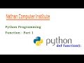 Python Programming - Functions - Part 1
