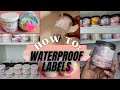 HOW TO MAKE WATERPROOF LABELS FOR YOUR BUSINESS UNDER $11 | MAKE YOUR OWN PRODUCT LABELS AT HOME!!