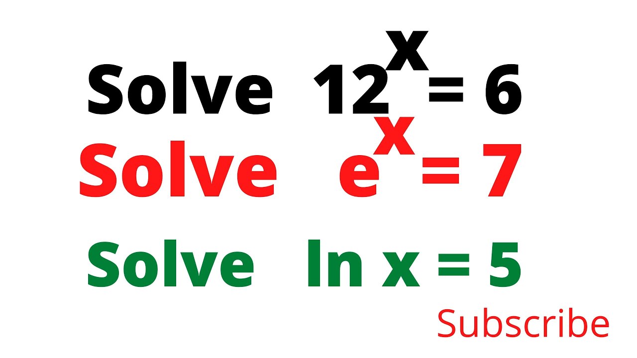 Solve Equation With Natural Logarithm - YouTube