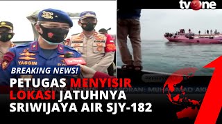 Polair Baharkam Polri Lakukan Penyisiran di Sekitar Lokasi Jatuhnya Pesawat Sriwijaya Air SJY- 182