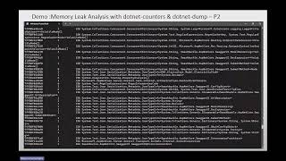 Memory Leak Analysis with dotnet-counters & dotnet-dump