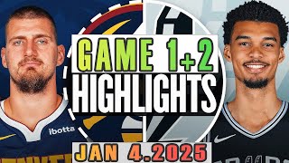 Denver Nuggets Vs San Antonio Spurs  Game 1st+2nd Highlights Jan 4,2025 NBA Season 2024-25