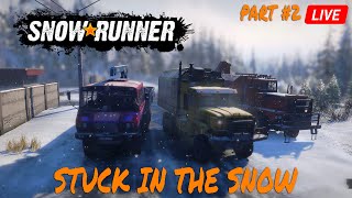 Getting Stuck Again, But in Snow | Snowrunner Multiplayer #2